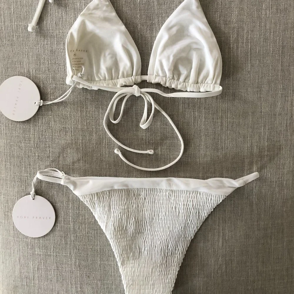 Tori Praver Swimwear White Classic Bikini - Picture 7 of 7